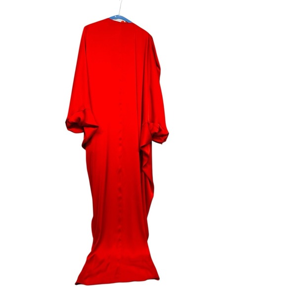 Andrea Iyamah Tibara Crafting Long Red Dress Size O/S  Lightweight Flowing Dress - Picture 3 of 12